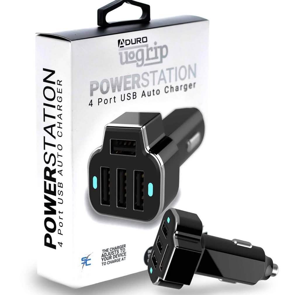 Lot de 2 : Adaptateur chargeur de voiture 4 ports USB PowerUp
