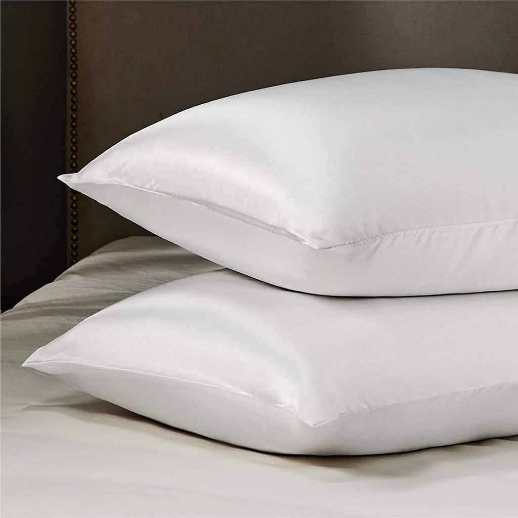Lot de 2 : Taies d'oreiller en satin avec fermeture portefeuille