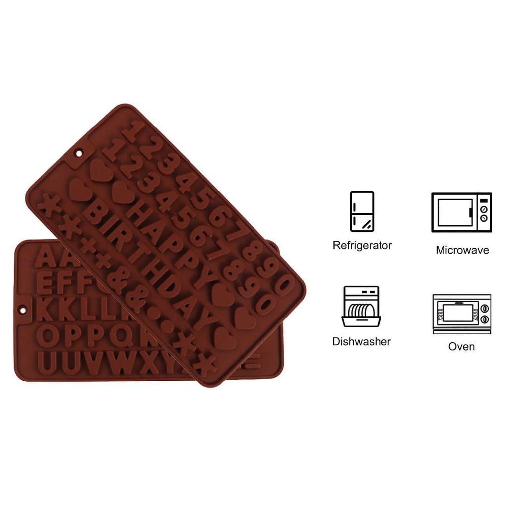 Lot de 2 : plateau en silicone pour décoration de chocolat et de glace