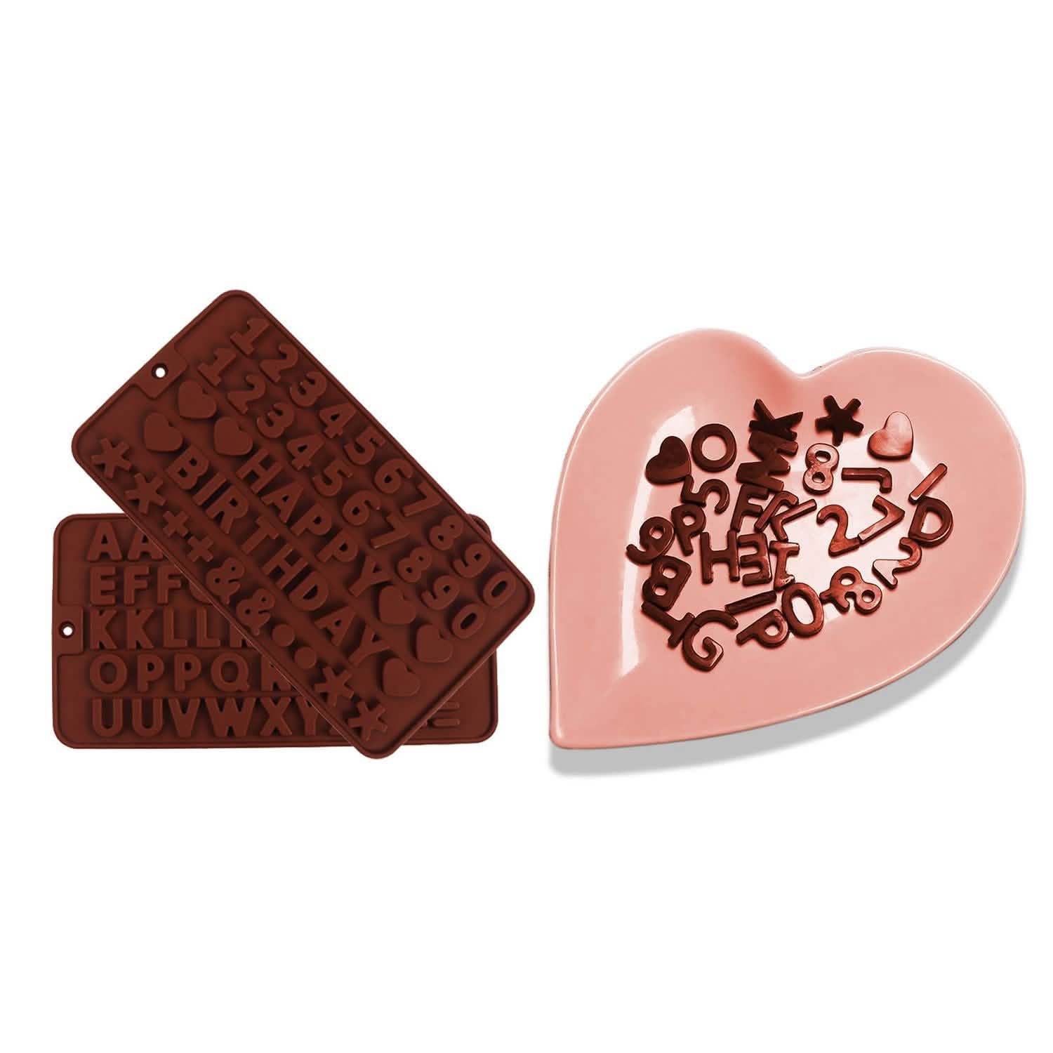 Lot de 2 : plateau en silicone pour décoration de chocolat et de glace