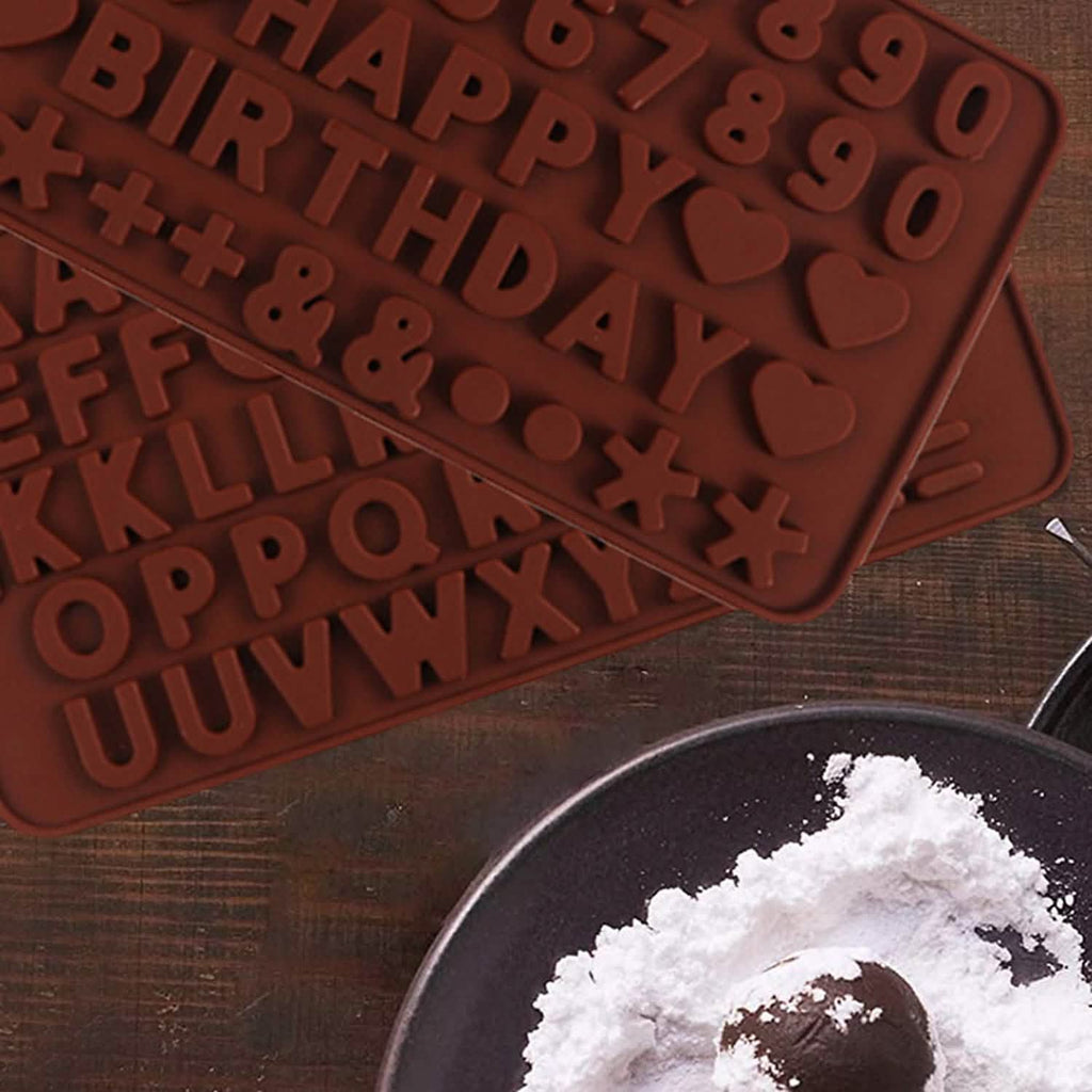 Lot de 2 : plateau en silicone pour décoration de chocolat et de glace
