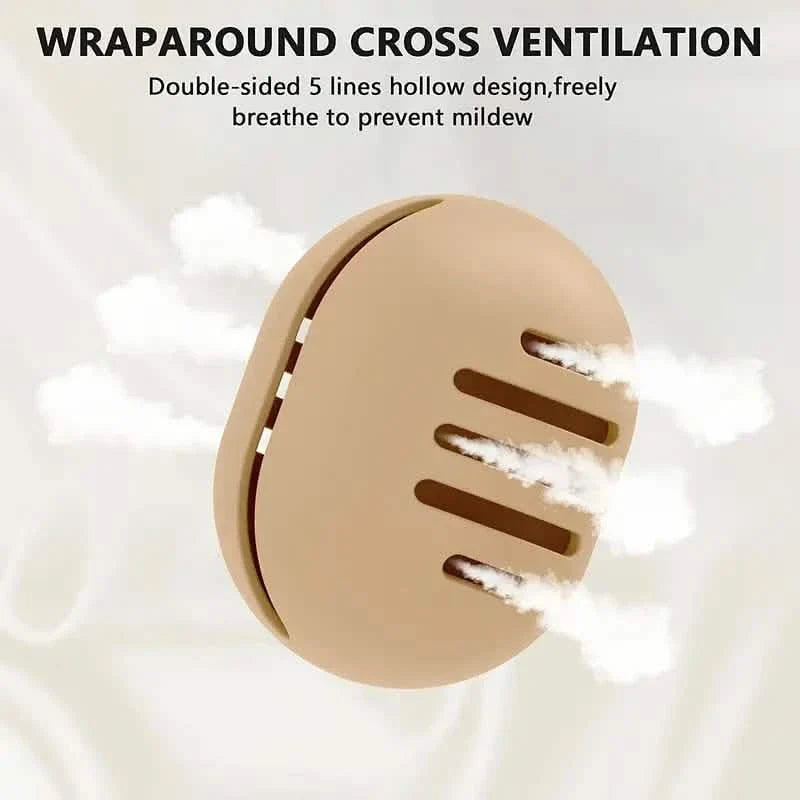 Lot de 2 : Étui de support en silicone pour éponge de maquillage