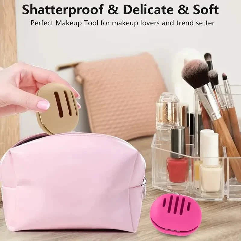 Lot de 2 : Étui de support en silicone pour éponge de maquillage