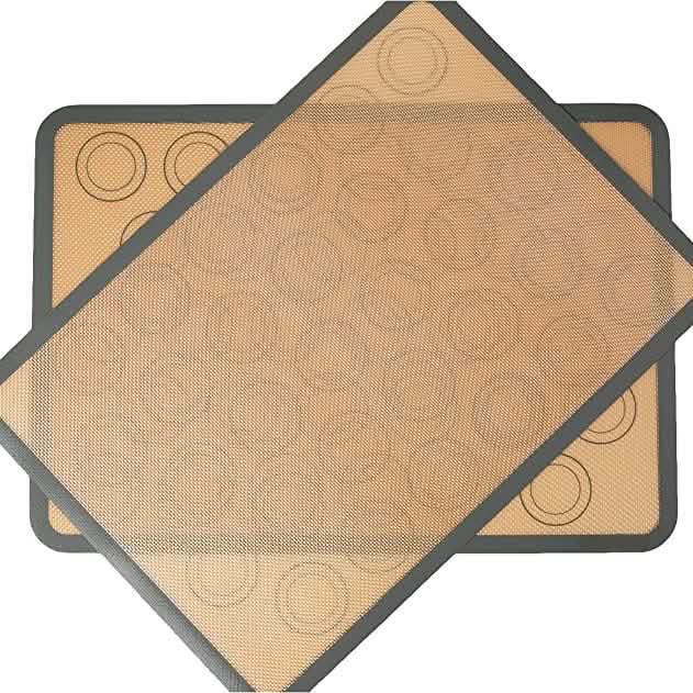 Lot de 2 : Tapis de cuisson en silicone antiadhésif pour macarons, de qualité alimentaire