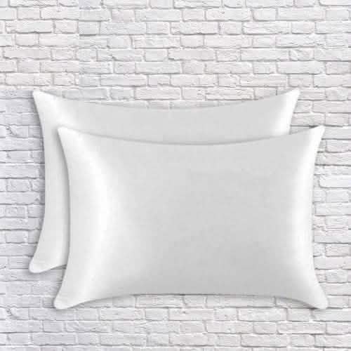 Lot de 2 : Taies d'oreiller en soie