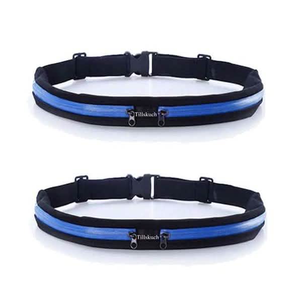 Lot de 2 : Ceinture de course ajustée avec poche fine