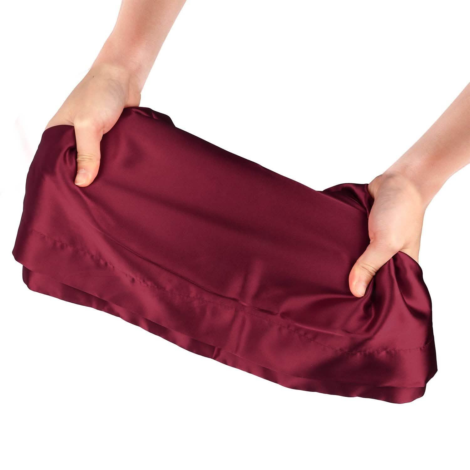 Lot de 2 : Taie d'oreiller douce en satin soyeux