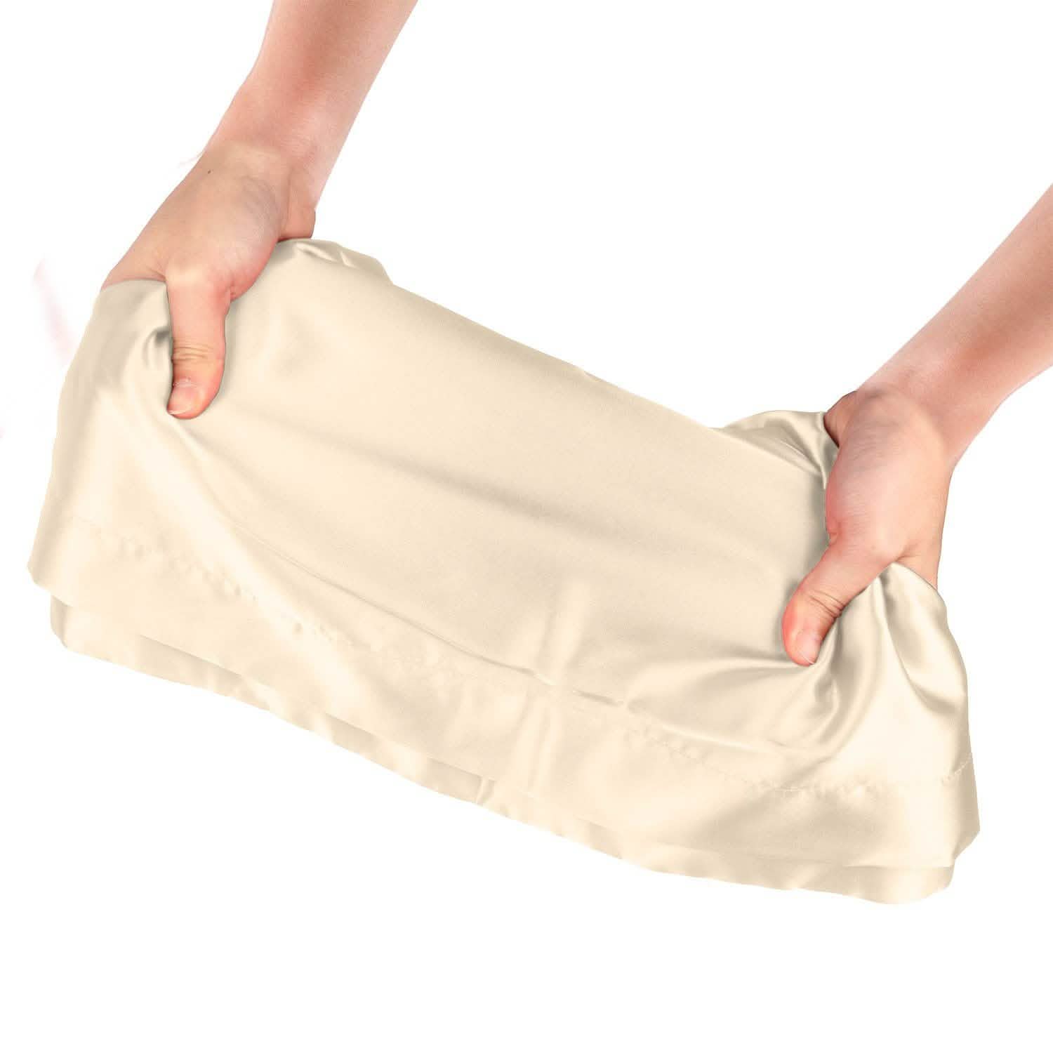 Lot de 2 : Taie d'oreiller douce en satin soyeux