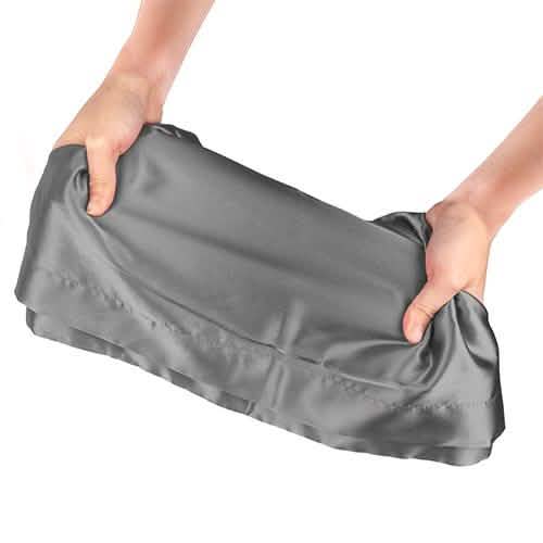 Lot de 2 : Taie d'oreiller douce en satin soyeux