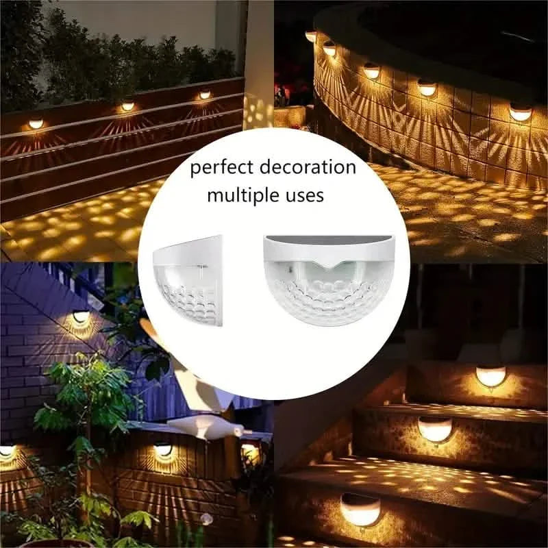 Paquet de 2 : Lampes solaires pour clôture, terrasse et mur