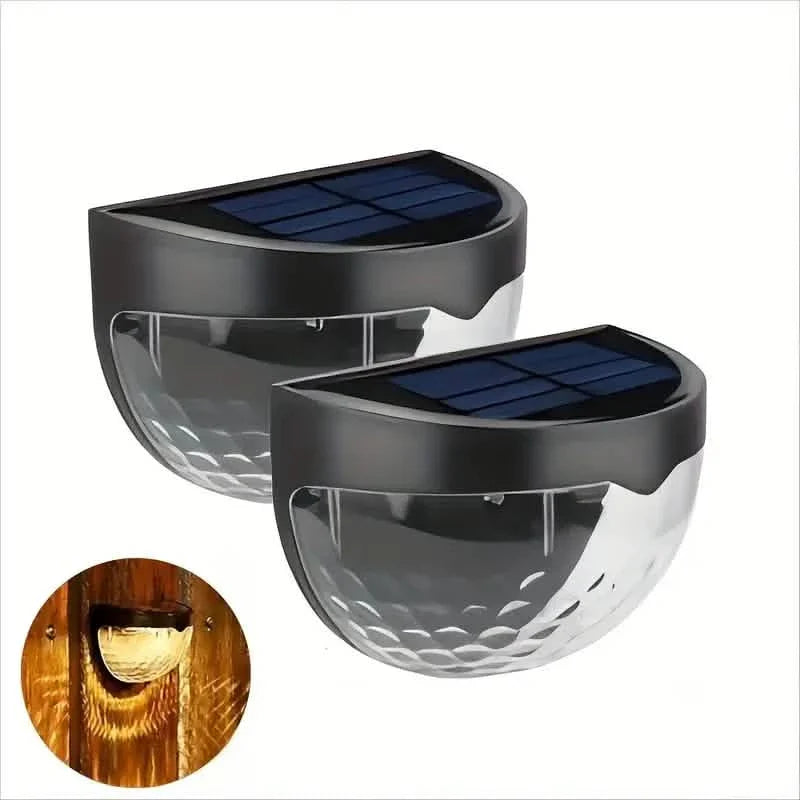 Paquet de 2 : Lampes solaires pour clôture, terrasse et mur
