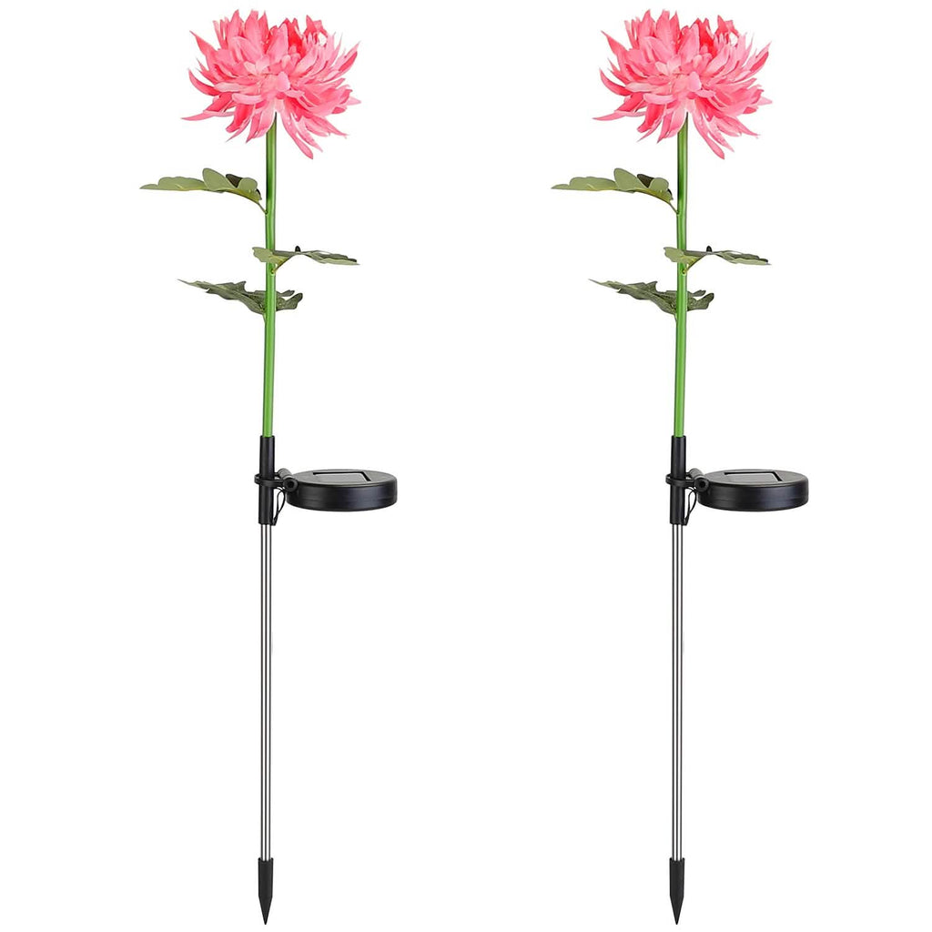 Lot de 2 : Lampes solaires LED Chrysanthème