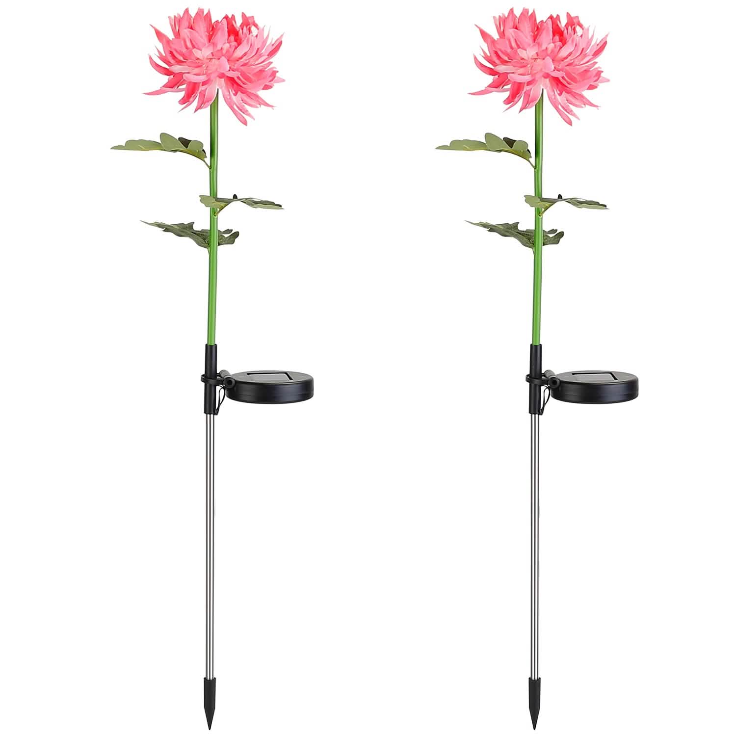 Lot de 2 : Lampes solaires LED Chrysanthème
