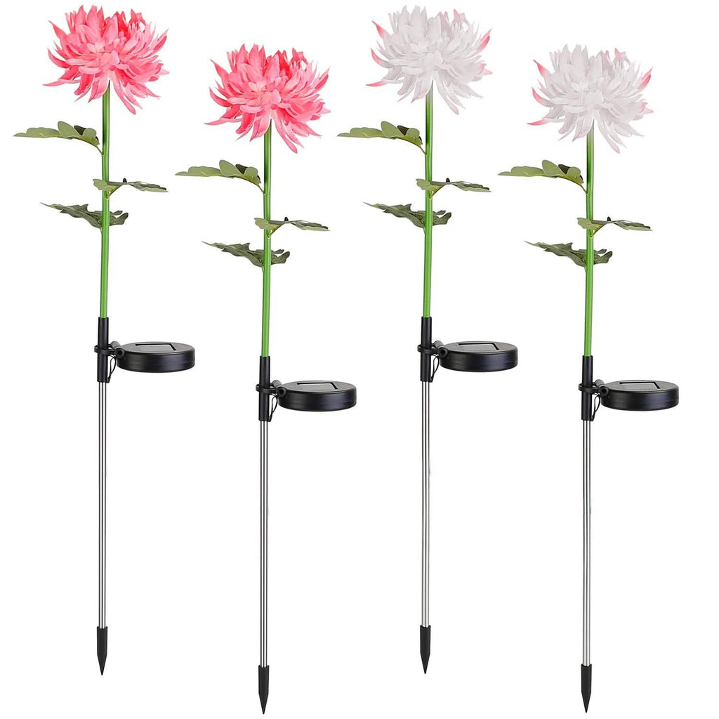 Lot de 2 : Lampes solaires LED Chrysanthème