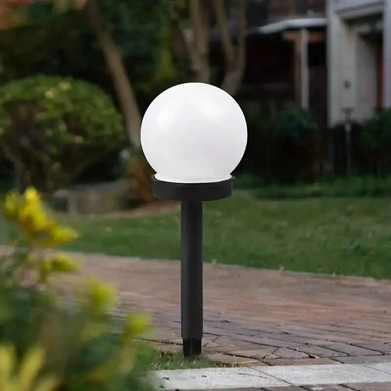 Lot de 2 : Lampe solaire de jardin LED globe