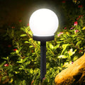 Lot de 2 : Lampe solaire de jardin LED globe