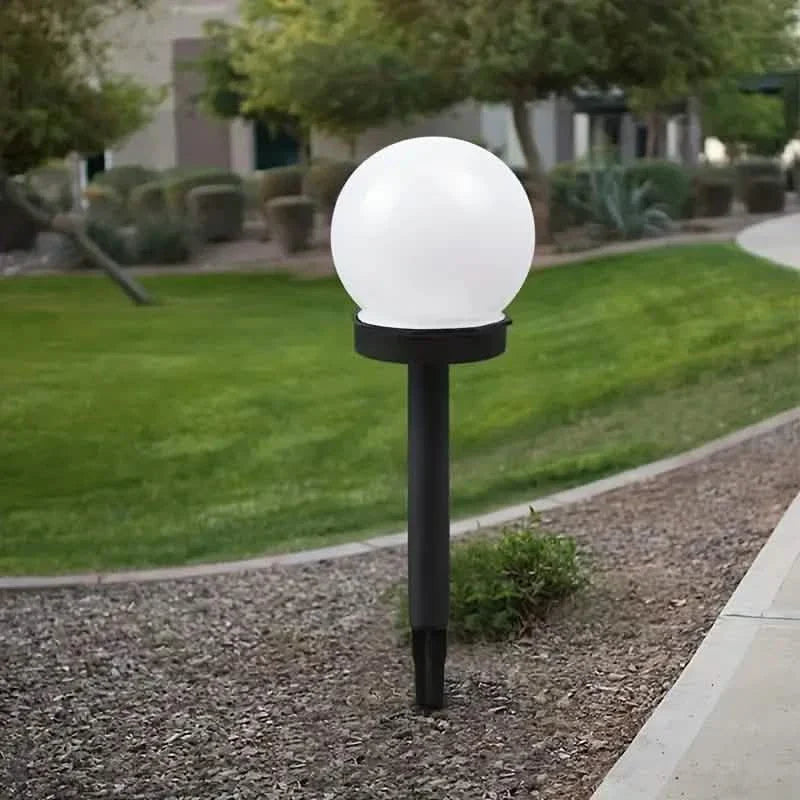 Lot de 2 : Lampe solaire de jardin LED globe