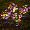 Lot de 2 : Lampe solaire papillon fleurie