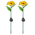 Lot de 2 : Lampes Solaires Décoratives Tournesol à LED sur Piquet