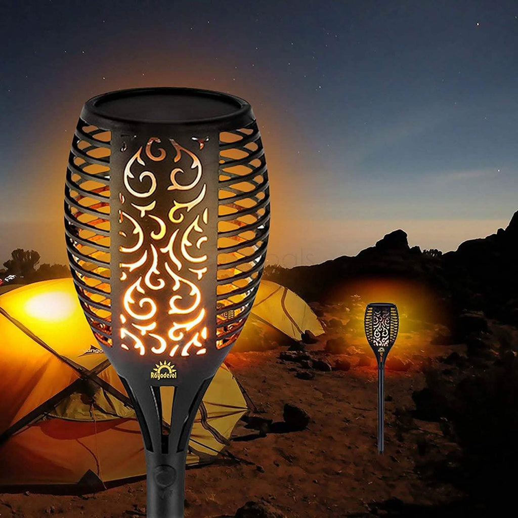 Lot de 2 : Lampes torches solaires d'extérieur