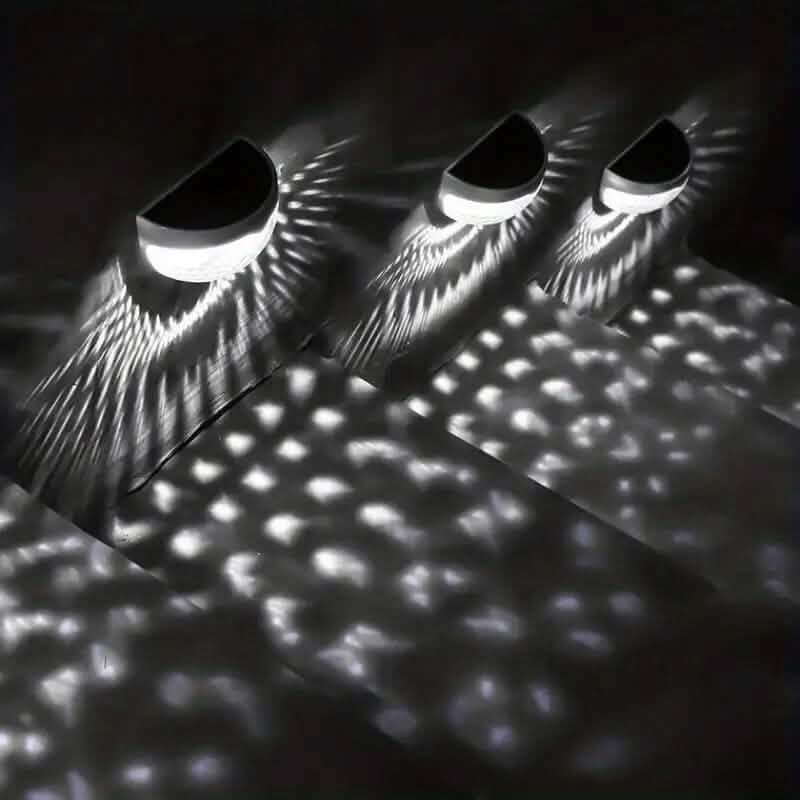 Lot de 2 : lampe solaire murale d'extérieur pour clôture