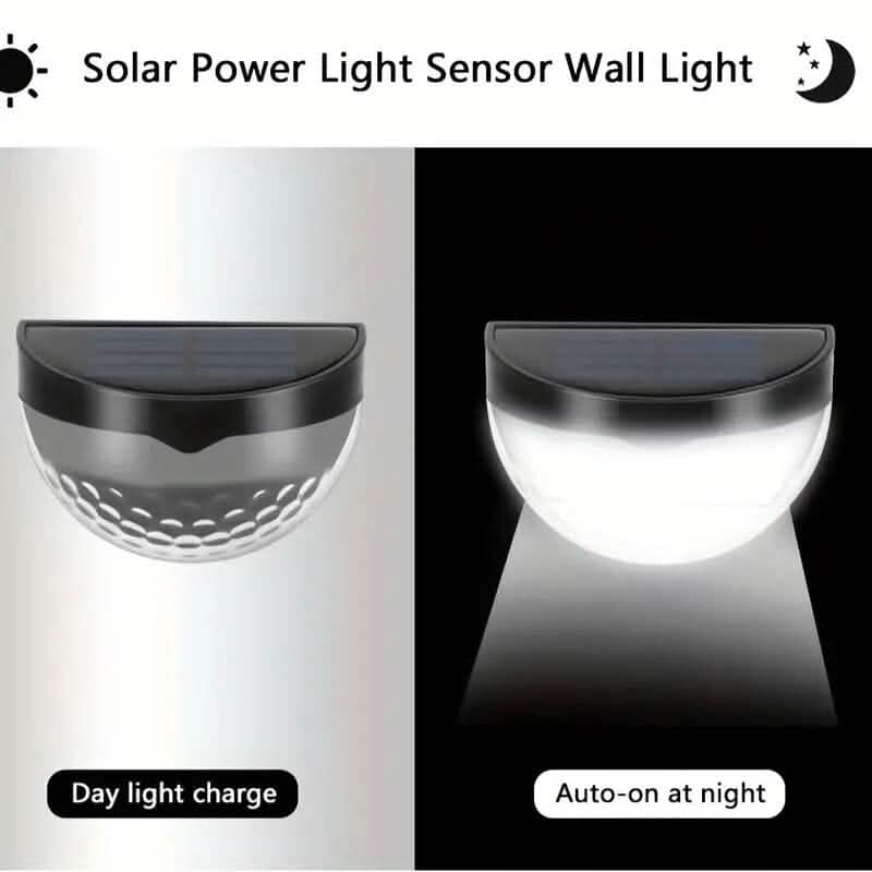 Lot de 2 : lampe solaire murale d'extérieur pour clôture