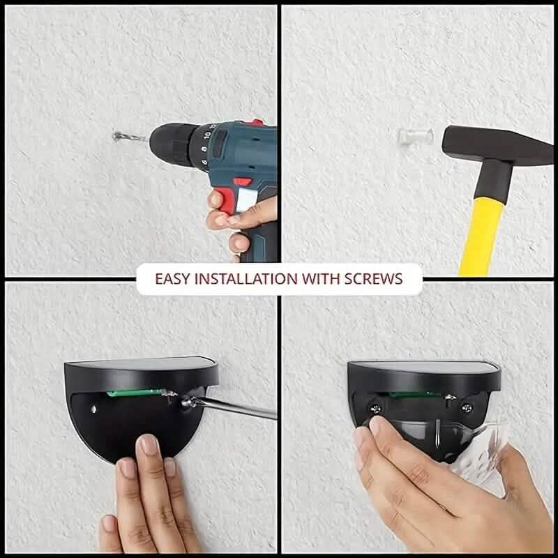 Lot de 2 : lampe solaire murale d'extérieur pour clôture
