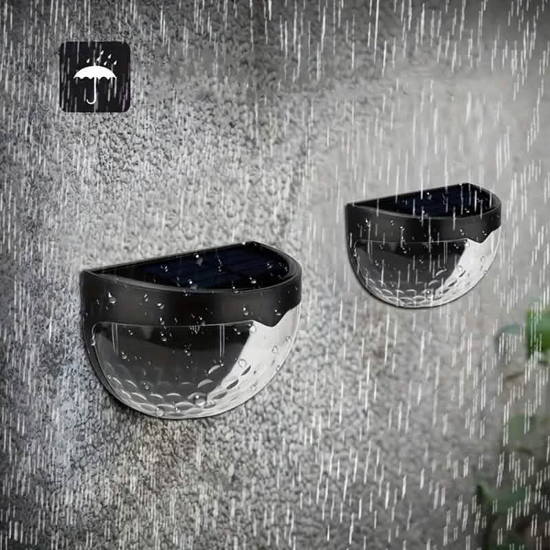 Lot de 2 : lampe solaire murale d'extérieur pour clôture