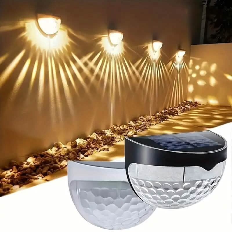 Lot de 2 : lampe solaire murale d'extérieur pour clôture