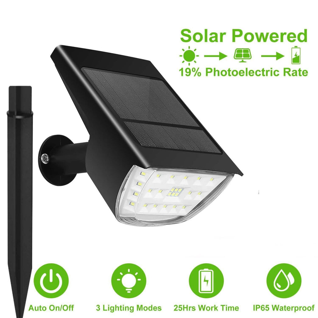 Lot de 2 : Spots solaires de jardin Solarek 32 LED
