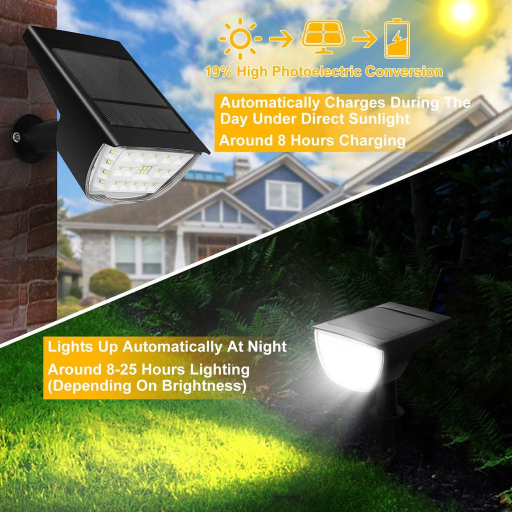 Lot de 2 : Spots solaires de jardin Solarek 32 LED