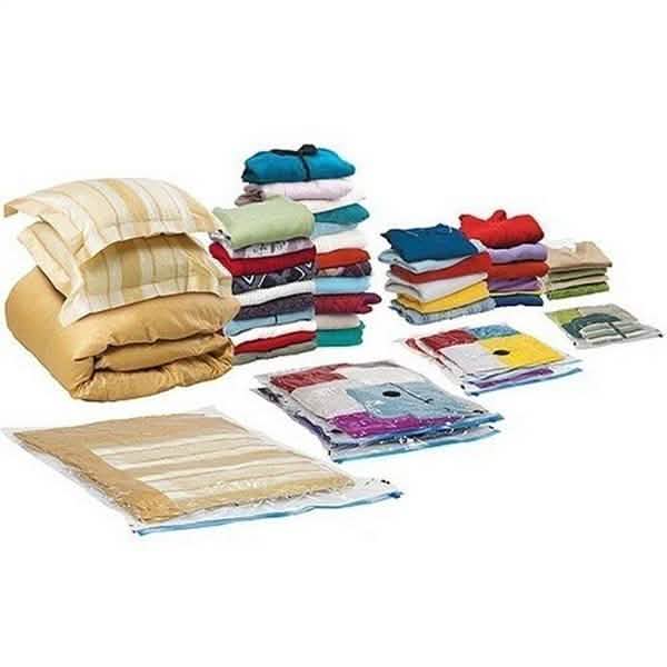 Lot de 2 : Sacs de rangement sous vide peu encombrants
