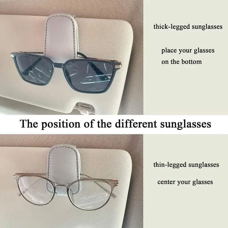 Lot de 2 : supports à lunettes pour pare-soleil de voiture