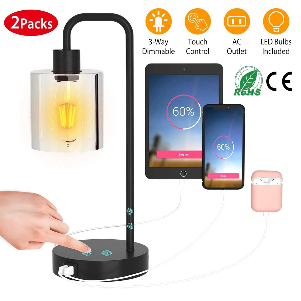 Lot de 2 : Lampe de table à commande tactile