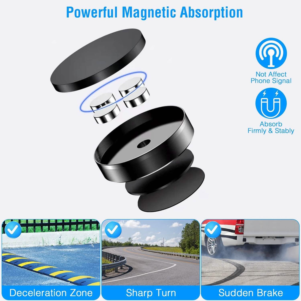Lot de 2 supports magnétiques universels pour tableau de bord de voiture