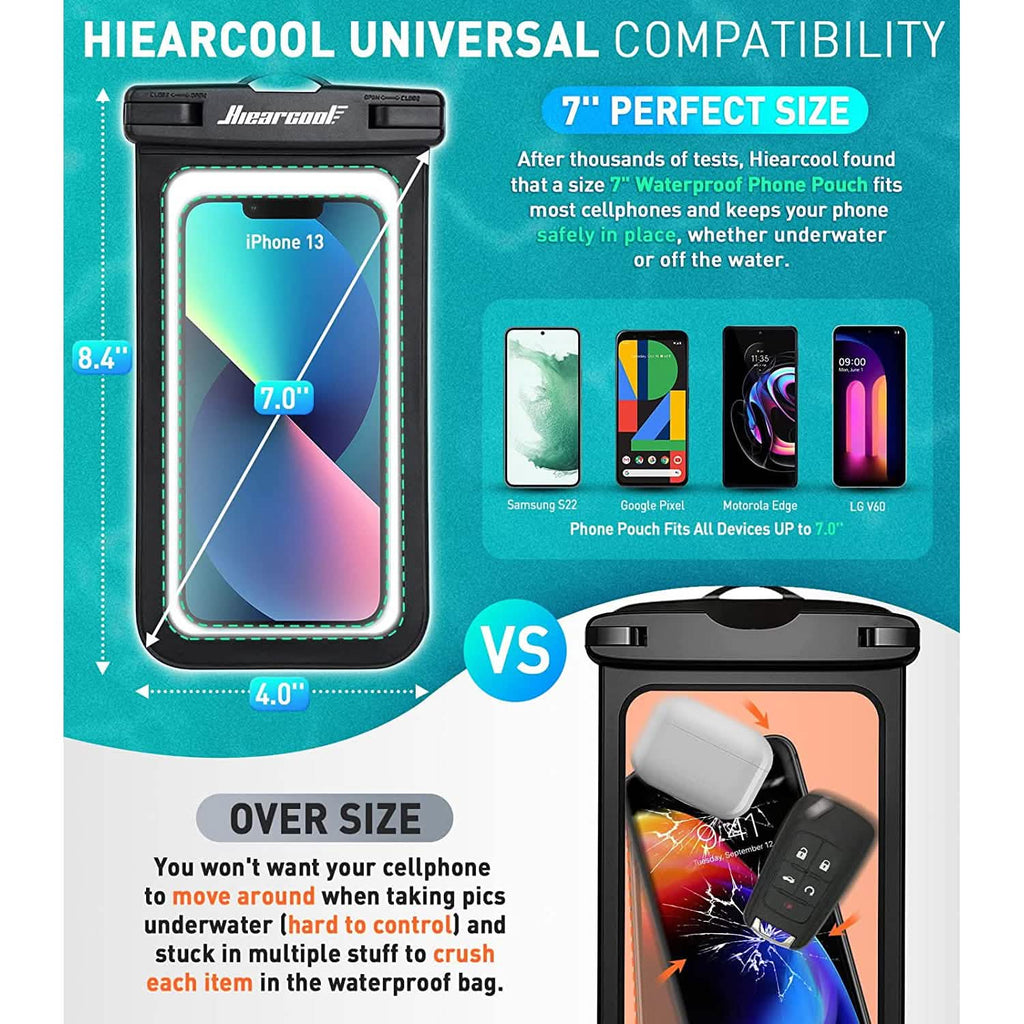 Lot de 2 : Housse étanche universelle pour téléphone portable