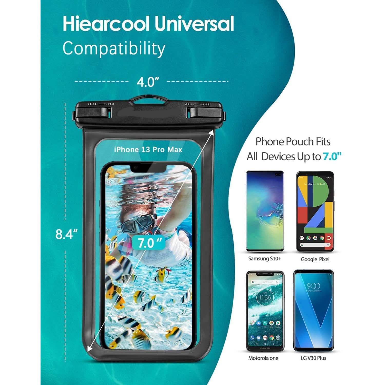 Lot de 2 : Housse étanche universelle pour téléphone portable