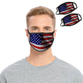 Lot de 2 : Masque réutilisable lavable drapeau américain des États-Unis