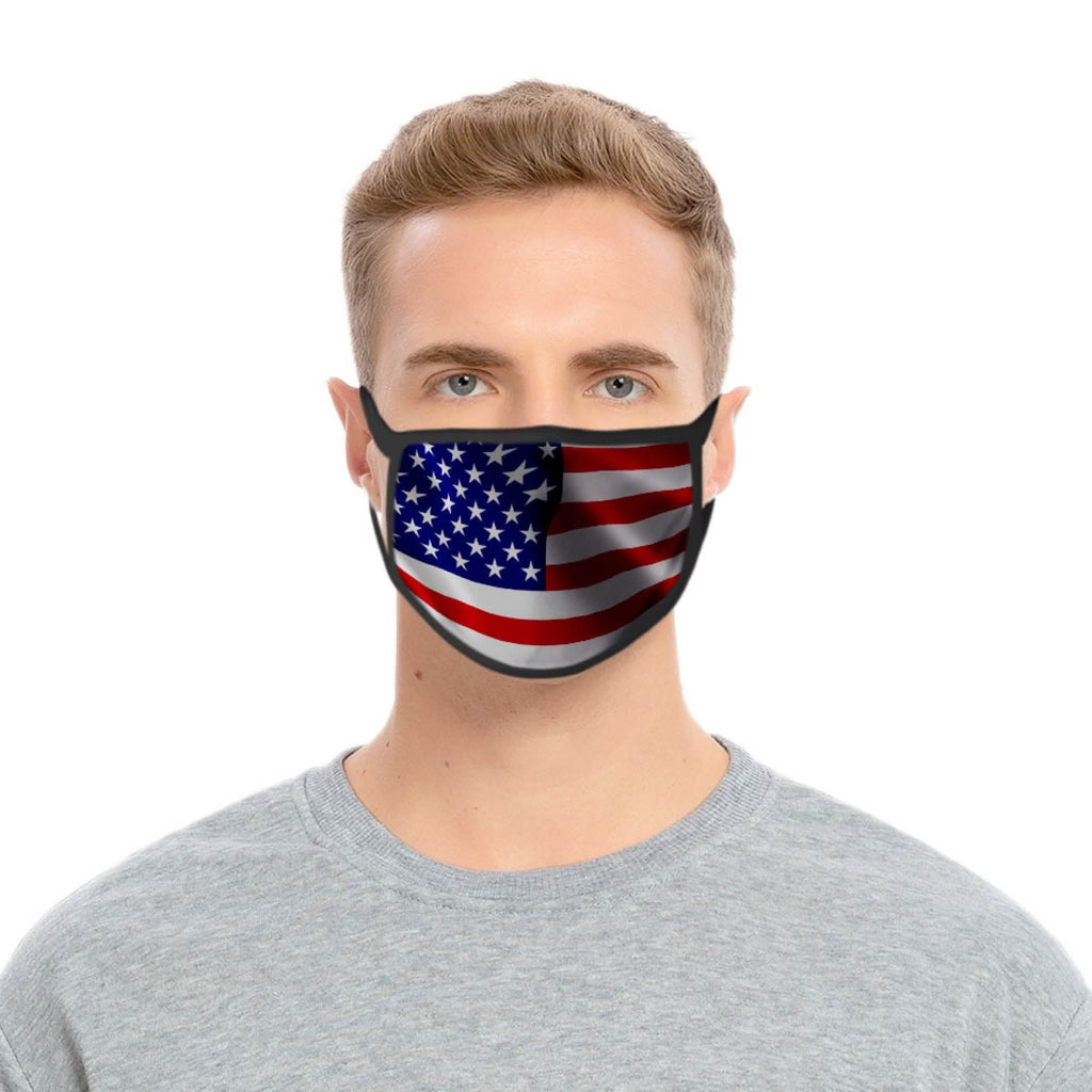 Lot de 2 : Masque réutilisable lavable drapeau américain des États-Unis
