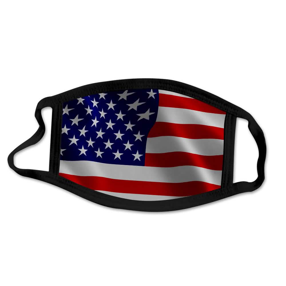Lot de 2 : Masque réutilisable lavable drapeau américain des États-Unis