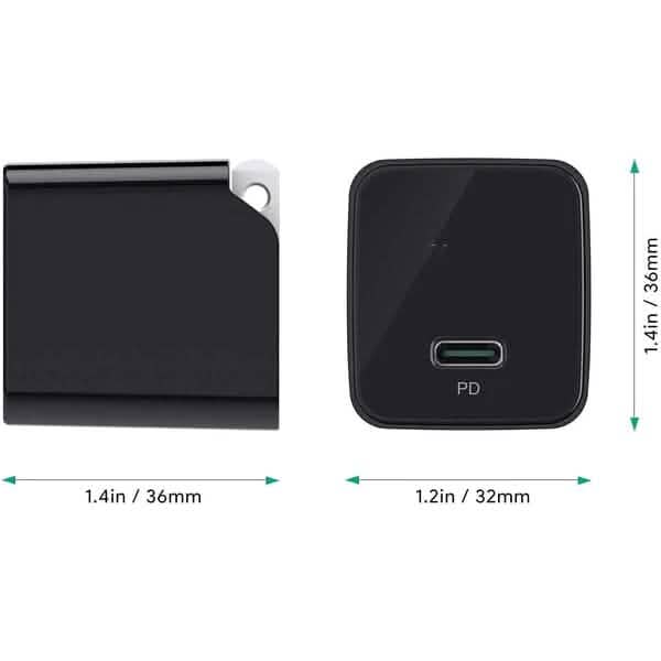 Lot de 2 : Chargeur USB C Minima 20W Chargeur mural rapide de type C