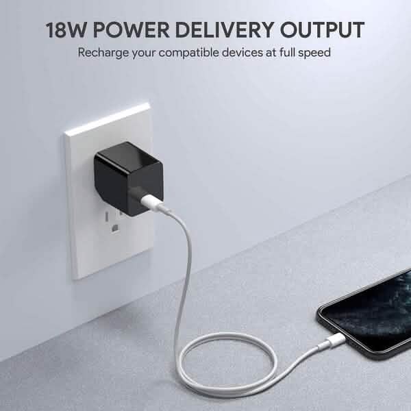 Lot de 2 : Chargeur USB C Minima 20W Chargeur mural rapide de type C