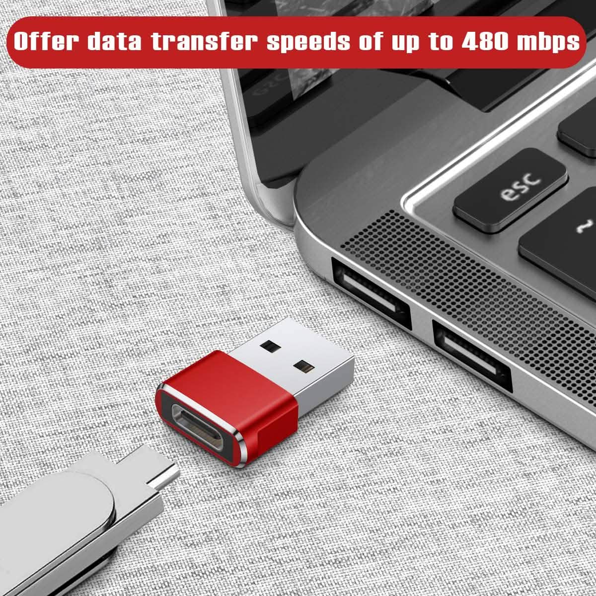 Lot de 2 adaptateurs USB-C Femelle vers USB Mâle