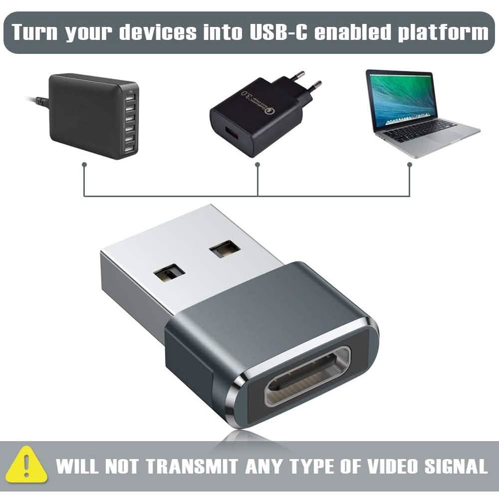 Lot de 2 adaptateurs USB-C Femelle vers USB Mâle