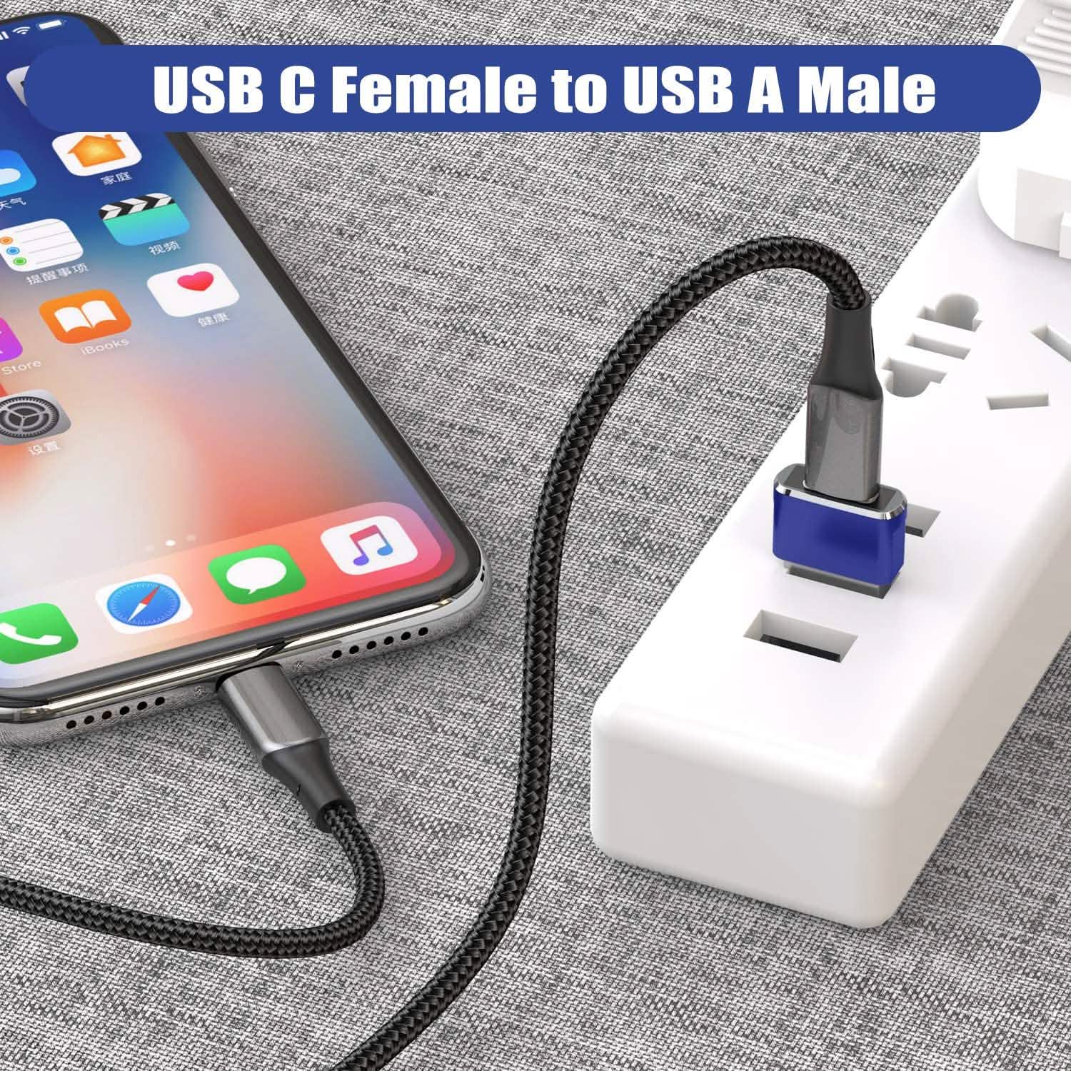 Lot de 2 adaptateurs USB-C Femelle vers USB Mâle