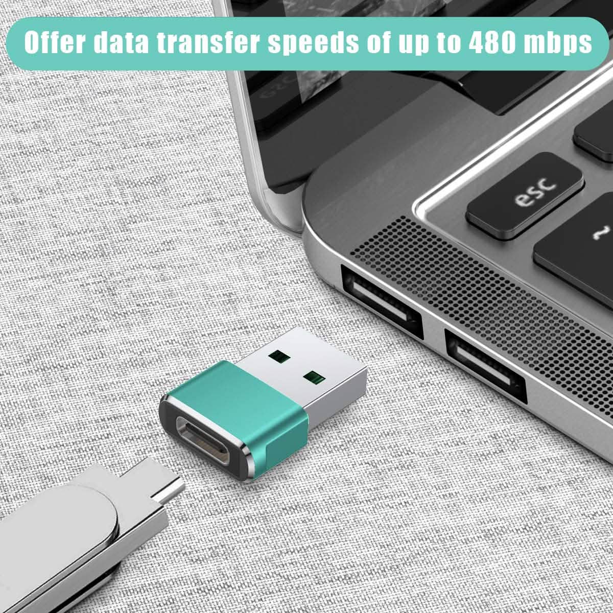 Lot de 2 adaptateurs USB-C Femelle vers USB Mâle