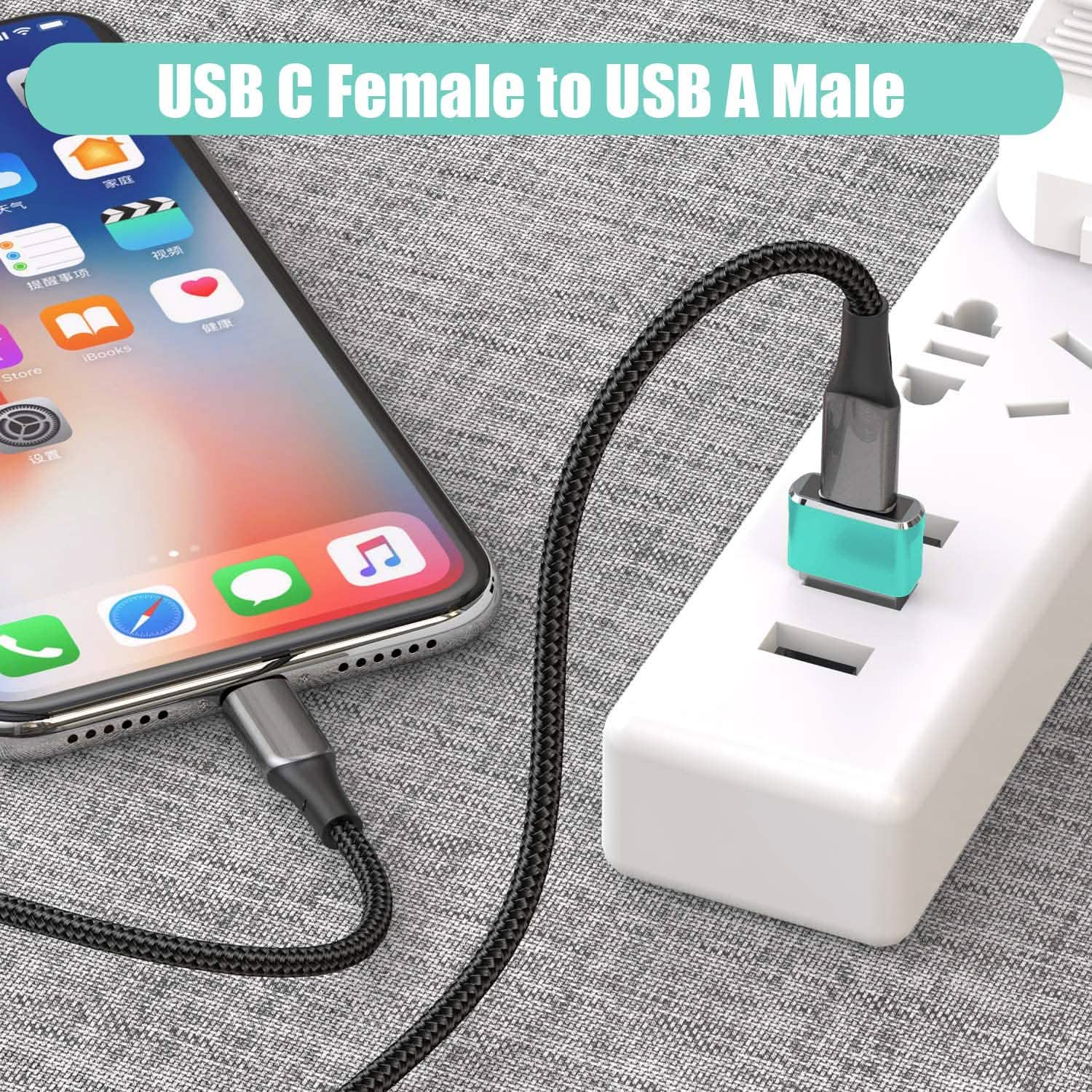 Lot de 2 adaptateurs USB-C Femelle vers USB Mâle
