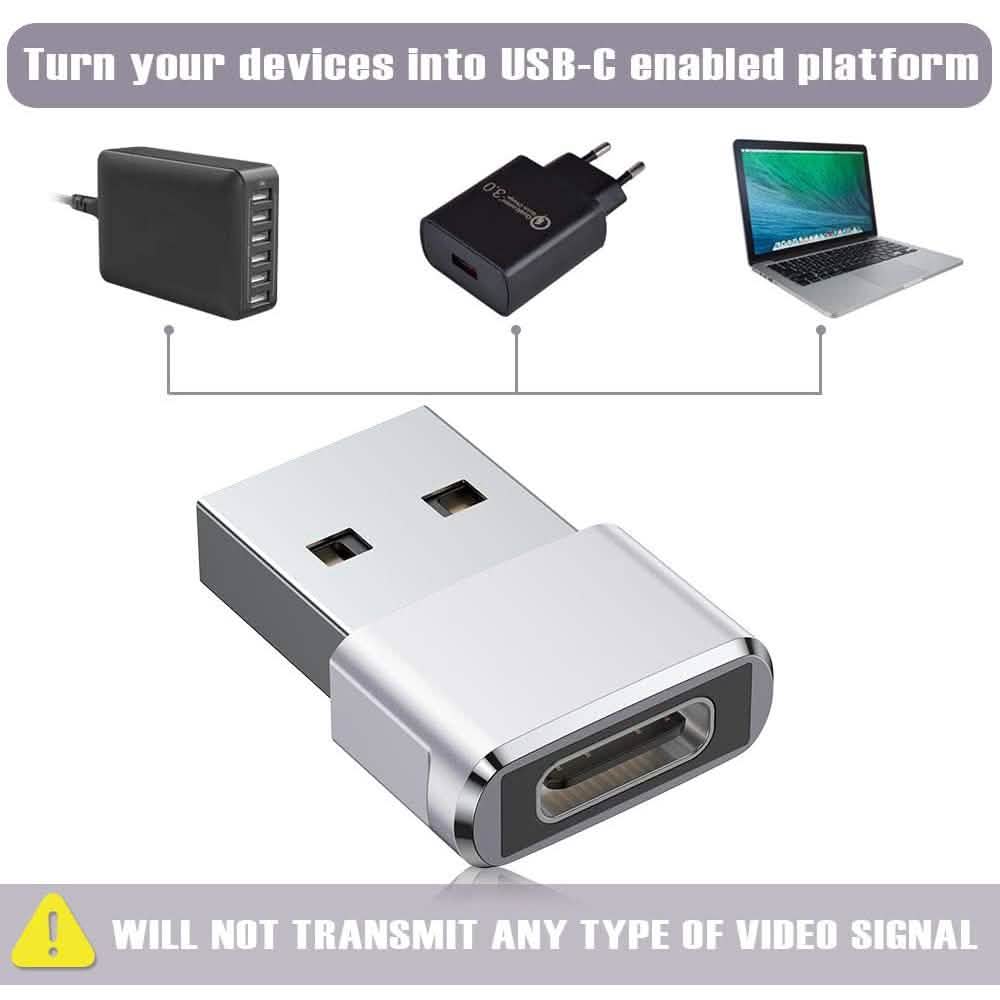 Lot de 2 adaptateurs USB-C Femelle vers USB Mâle