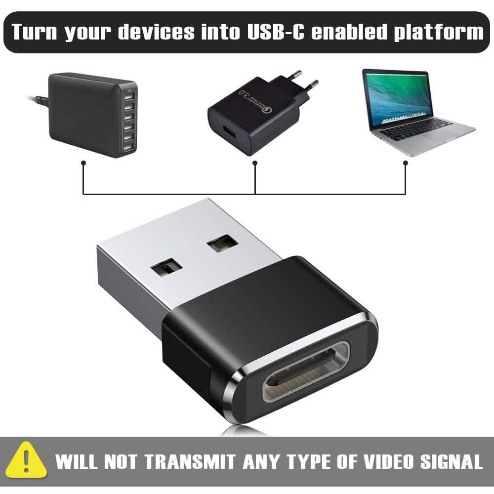 Lot de 2 adaptateurs USB-C Femelle vers USB Mâle