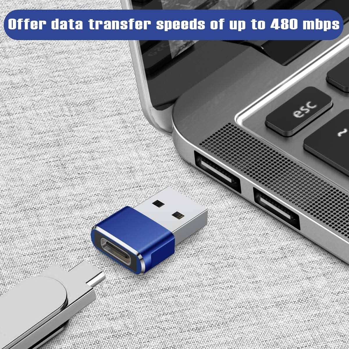 Lot de 2 adaptateurs USB-C Femelle vers USB Mâle